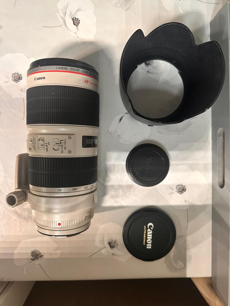 Canon EF 70-200mm F/2.8 L IS II USM met statiefgondel., Ophalen of Verzenden, Gebruikt, Telelens
