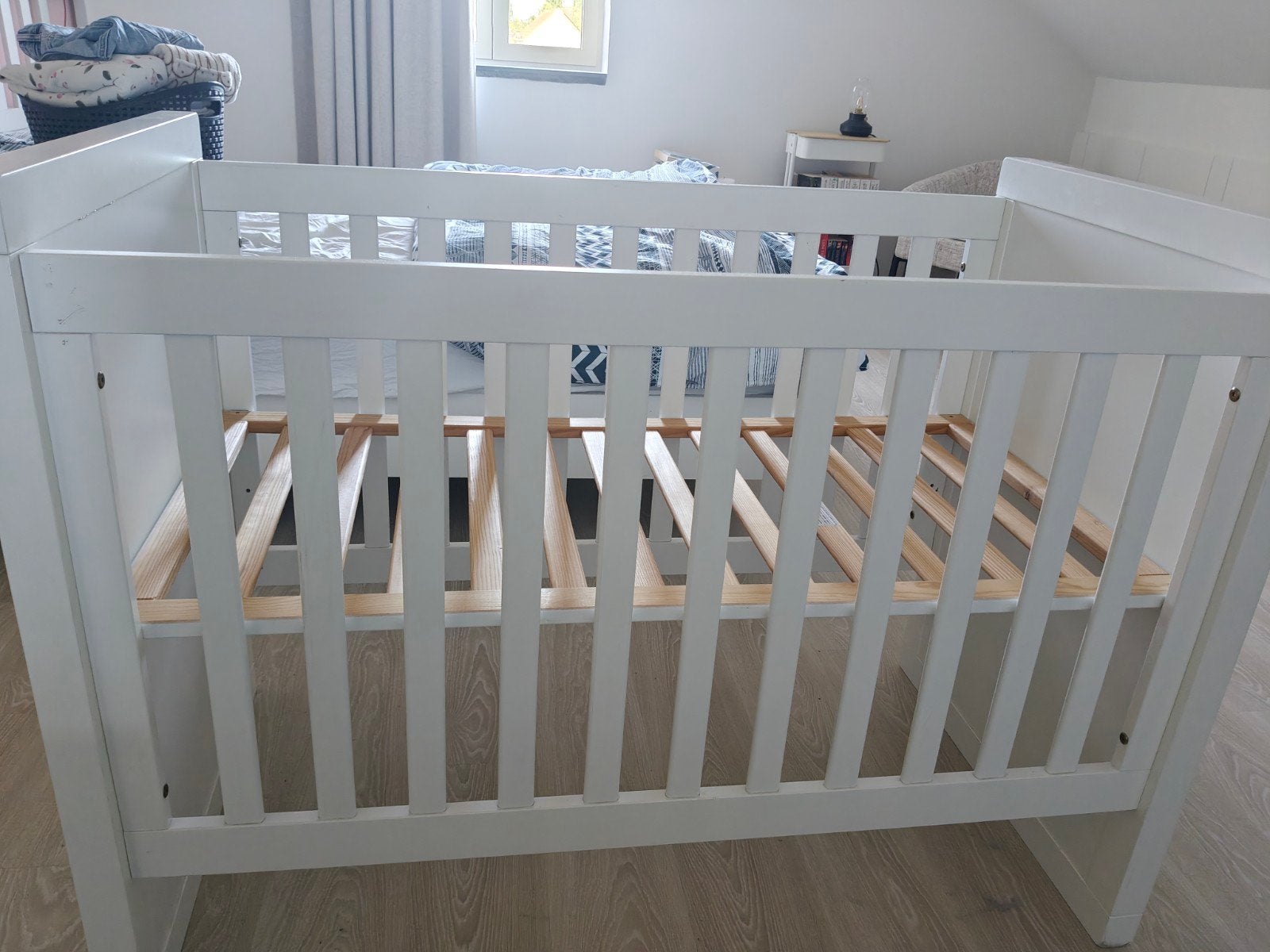 wit verstelbaar babybedje, Enlèvement, Utilisé, Lit