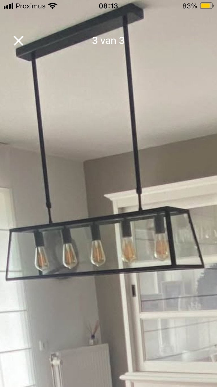 Rustieke verlichting, Huis en Inrichting, Lampen | Hanglampen, Zo goed als nieuw, Ophalen