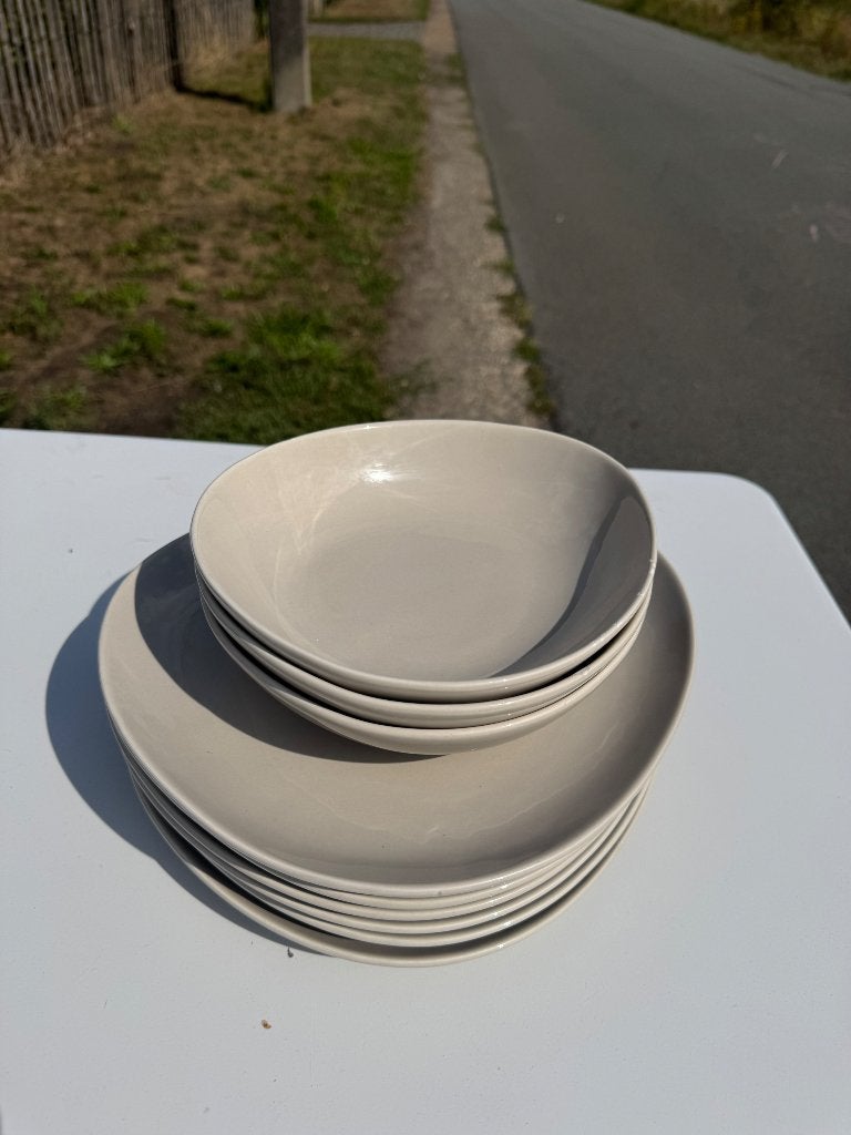 Servies 6grote borden + 3 diepe, Ophalen, Overige materialen, Gebruikt, Overige merken