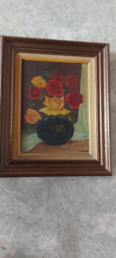 Kader met bloemen, Antiquités & Art, Art | Peinture | Classique, Enlèvement