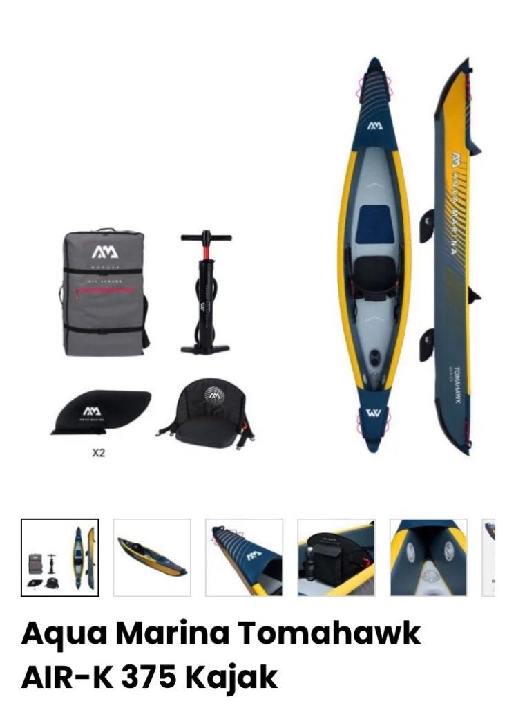 Kajak (2 stuks) opblaasbaar PRIJS PER STUK, Watersport en Boten, Ophalen, Opblaasbaar, Zo goed als nieuw, 1-persoons
