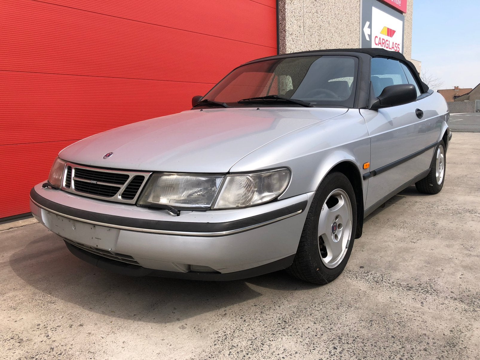Saab 900NG cabrio, Autos, Cuir, Argent ou Gris, Achat, Cabriolet