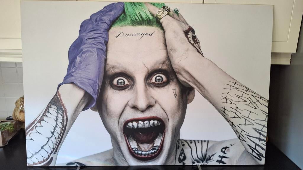 The joker op kunststofplaat voor op te hangen, Antiek en Kunst, Kunst | Schilderijen | Modern, Ophalen