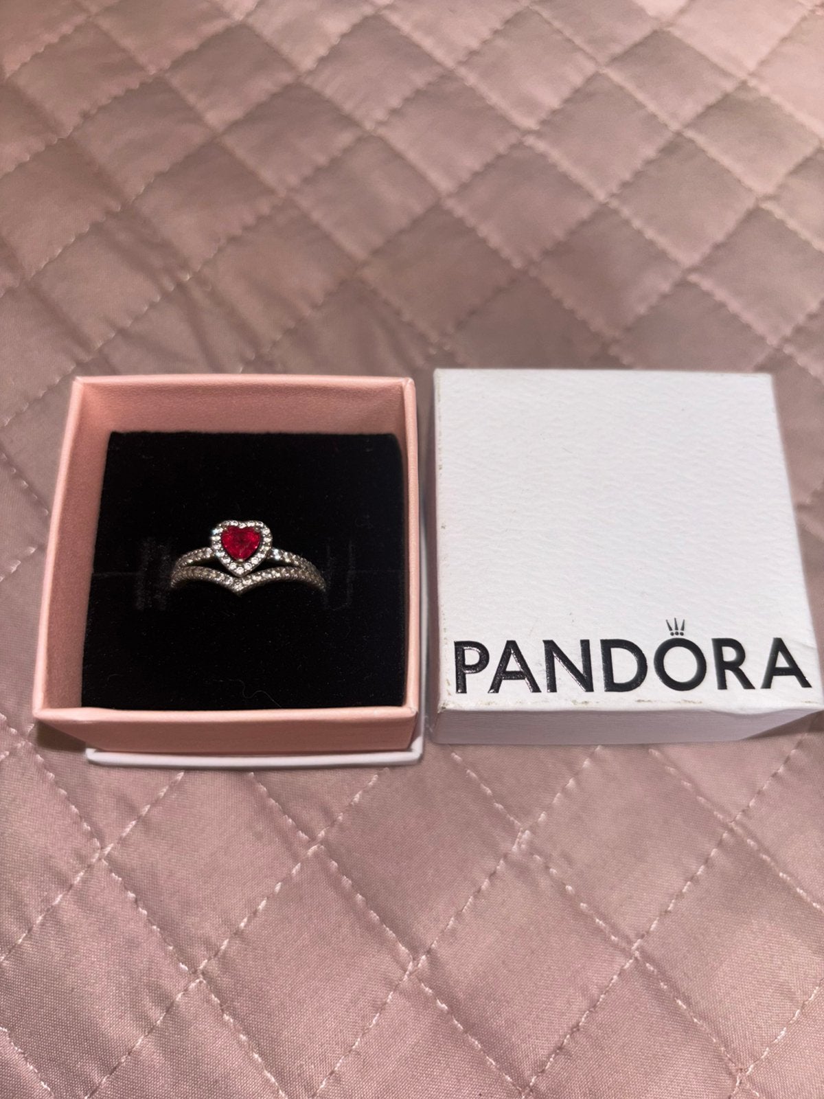 2 prachtige ringen pandora 925 zilver, Ophalen, Zo goed als nieuw, Zilver, Pandora