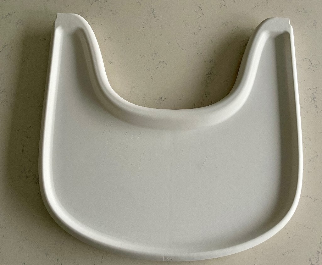 Eetblad Tray Stokke Tripp Trapp wit, Ophalen, Gebruikt, Meegroeistoel, Afneembaar eetblad