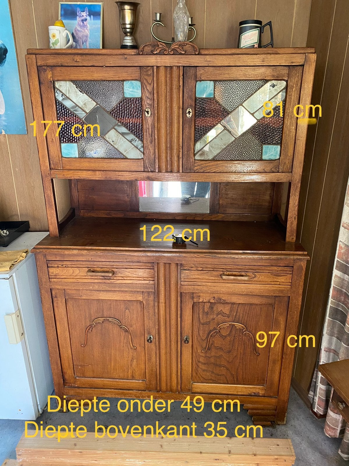 Kast antiek 2 delen, Enlèvement, Utilisé, Antiek