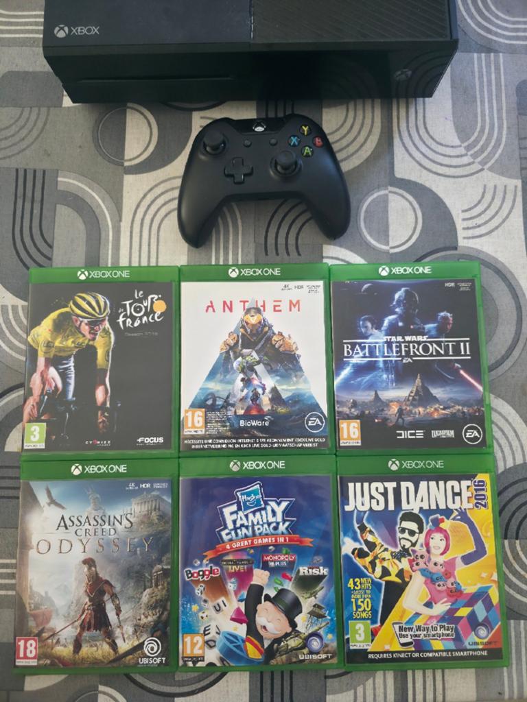 Xbox One 500GB met games, Games en Spelcomputers, Xbox One, Refurbished, Ophalen of Verzenden, Met 1 controller