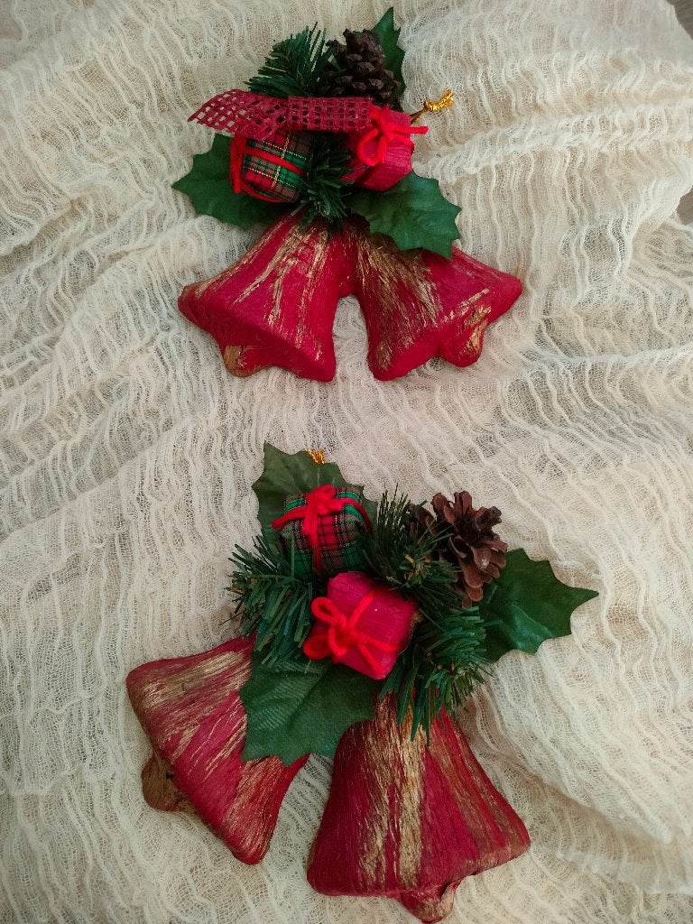 Vintage kerstklokken - 4 stuks, Diversen, Ophalen of Verzenden
