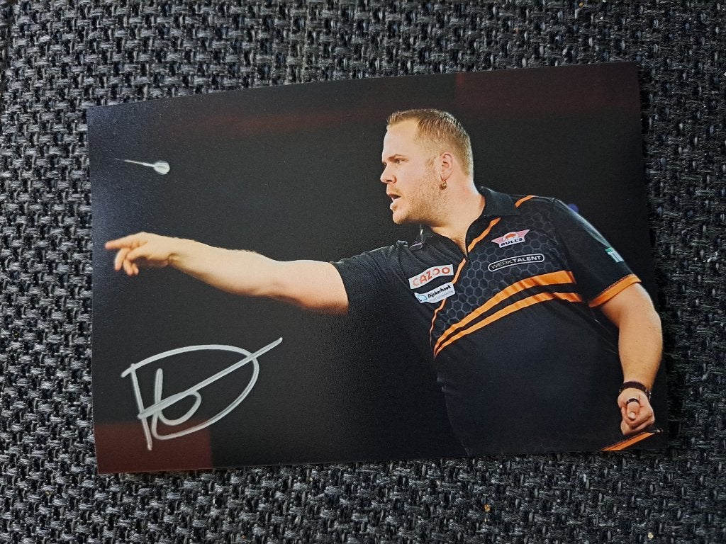 Photo signature (impression) ; Dirk van Duijvenbode # Darts, Enlèvement ou Envoi, Neuf, Autres types