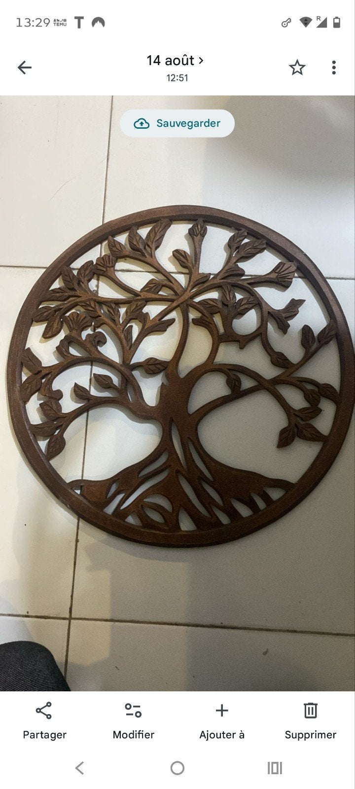 arbre de vie 60 cm en bois compressé, Maison & Meubles, Enlèvement ou Envoi, Bois