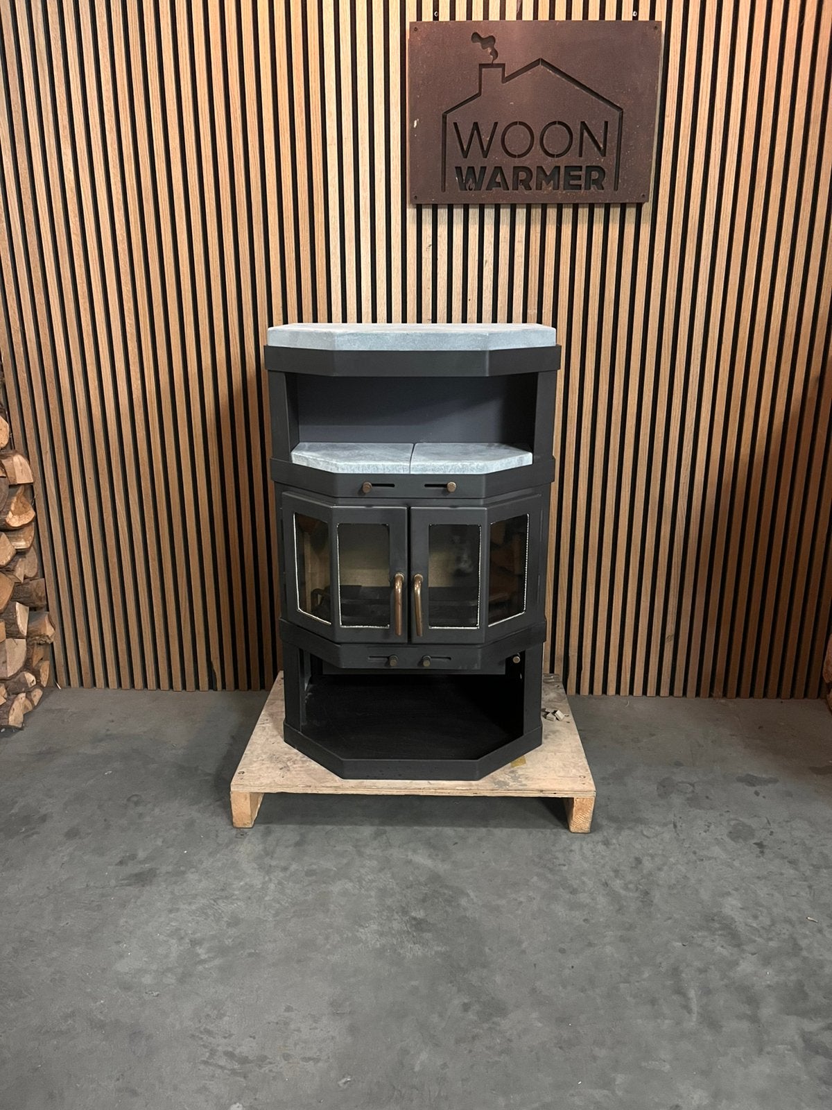 Poêle à stéatite 26080 Faber 8 kW, Maison & Meubles, Poêles, Enlèvement, Utilisé, Bois, Autoportant