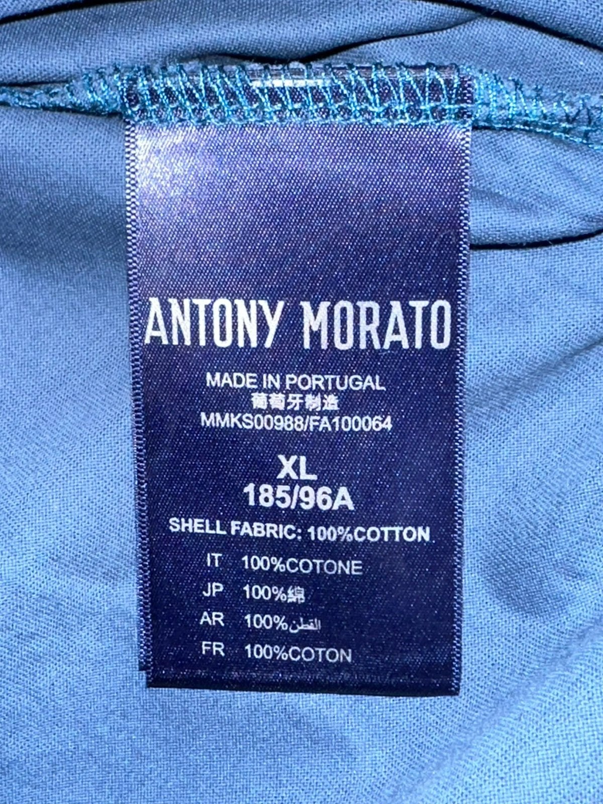 Zomer t shirt Antony Morato in nieuwstaat, Ophalen of Verzenden, Zo goed als nieuw, Maat 56/58 (XL), Blauw