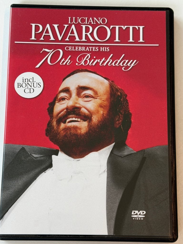 Luciano Pavarotti Celebrates His 70th Birthday (DVD+BonusCD), Alle leeftijden, Ophalen of Verzenden, Gebruikt, Concert