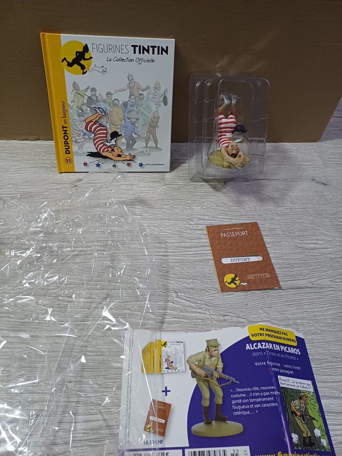 Figurine Dupont Baigneur 55 Tintin, Enlèvement ou Envoi, Tintin, Comme neuf, Statue ou Figurine