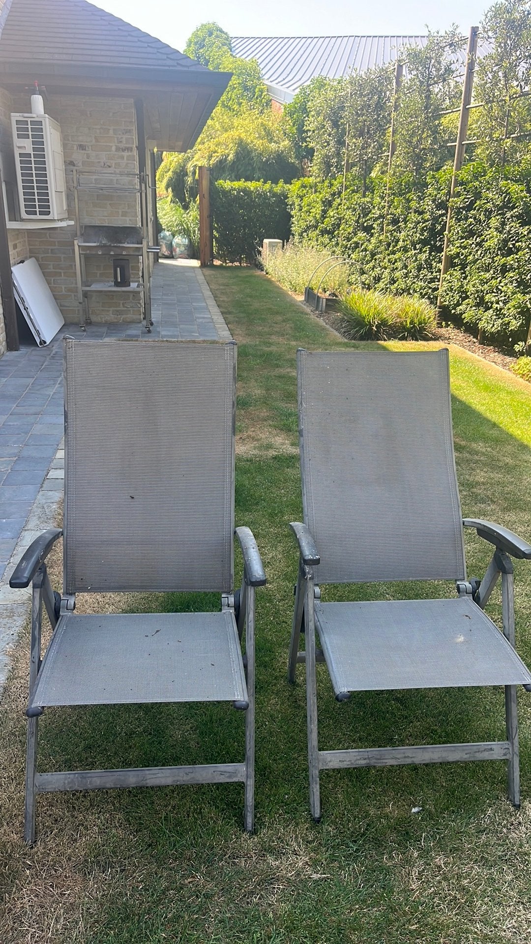 2 gratis plooistoelen, Tuin en Terras, Ophalen, Gebruikt