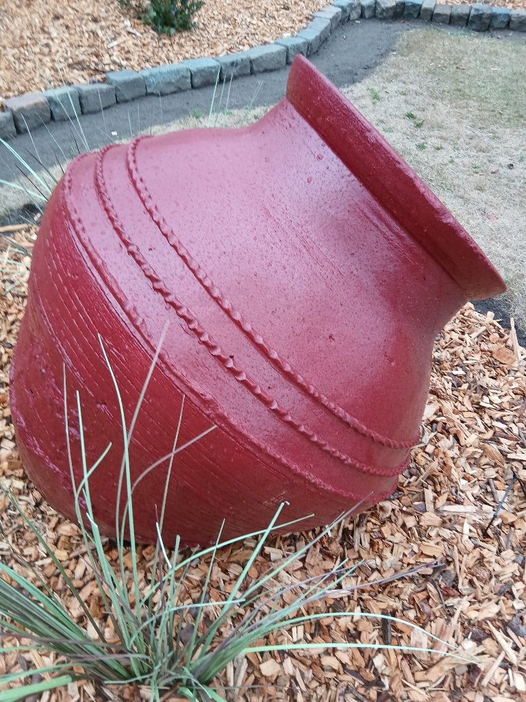 terracotta kruik, terracotta & hoogte 105 cm & breedte 80 cm, Ophalen, 40 cm of meer, Rond, Zo goed als nieuw