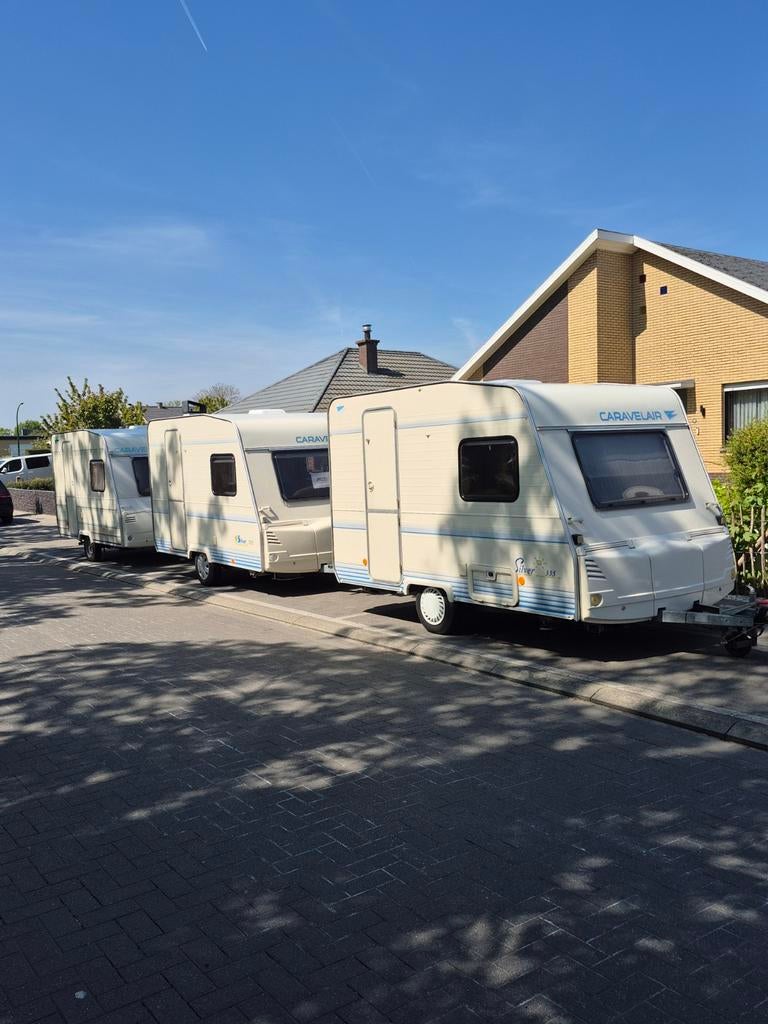 Caravans te huur (3 caravelairs) 750kg, Caravans en Kamperen, Caravans, Tot en met 3, Particulier, Luifel, 500 - 750 kg