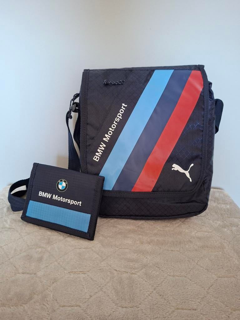 Bmw motorsport schoudertas en portemonnee, Enlèvement, Comme neuf, Bleu