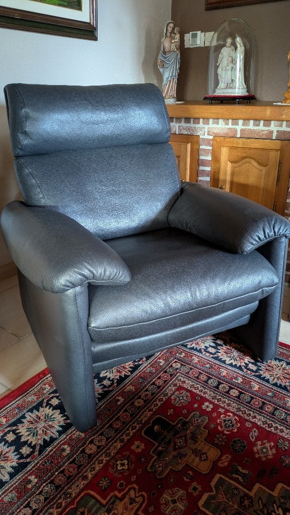 Lederen salon, Maison & Meubles, Canapés | Coins salons complets, Comme neuf, Cuir, Enlèvement