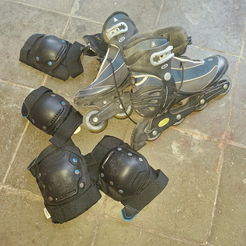 inlineskates en toebehoren, Sport en Fitness, Skeelers, Ophalen, Gebruikt, Inline skates 4 wielen, Heren
