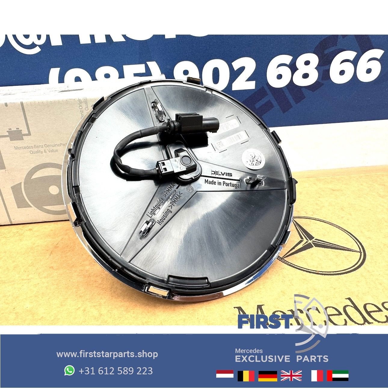 Mercedes STER LOGO VERLICHT GLANS CHROOM W176 W177 W205 W117, Auto-onderdelen, Gebruikt, -, Ophalen of Verzenden, -