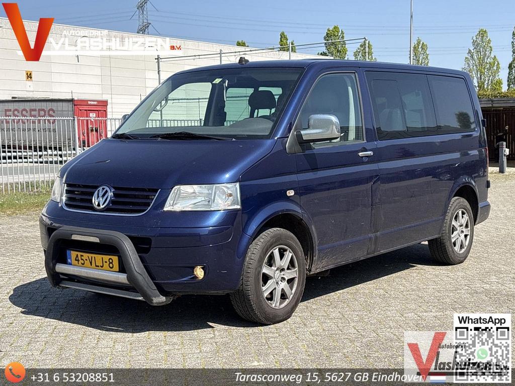 Volkswagen Transporter 2.5 TDI 300 Dubbel Cabine | € 4.850,-, Auto's, Automaat, Blauw, Airconditioning, Bedrijf