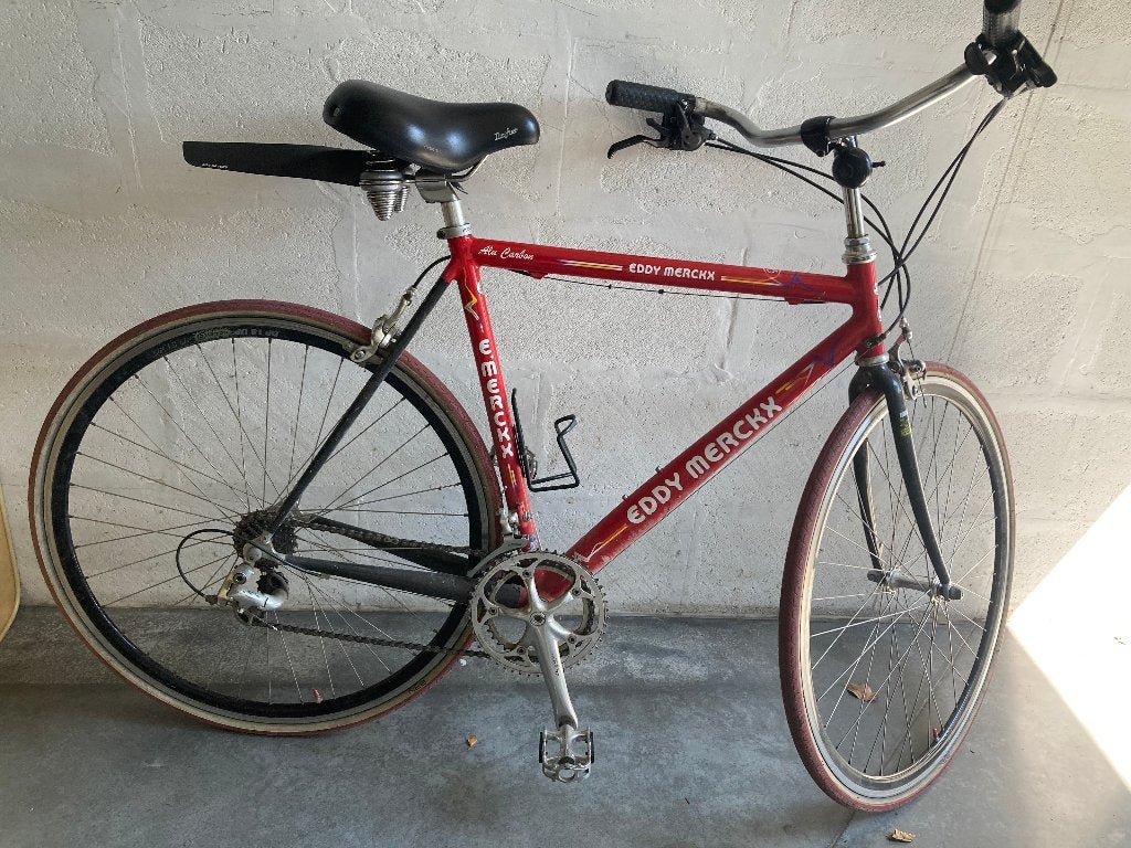 koersfiets Eddy Merckx, 28 inch, Gebruikt, Carbon, 15 tot 20 versnellingen