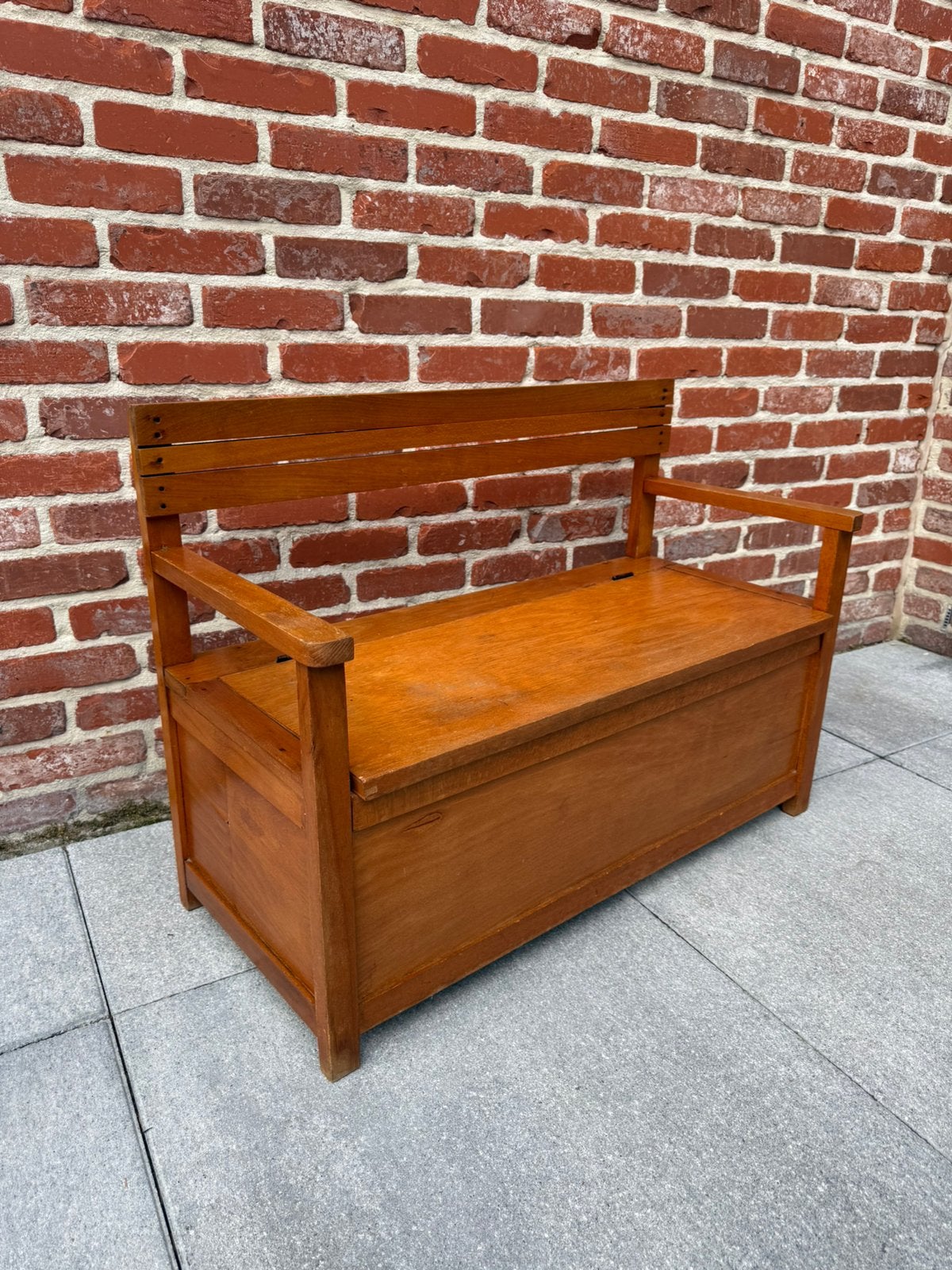Vintage kinder bank met opbergruimte, Ophalen, Gebruikt