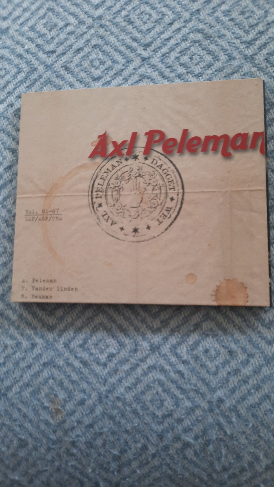 CD AXL PELEMAN Dagget wet, Cd's en Dvd's, Ophalen of Verzenden, Zo goed als nieuw