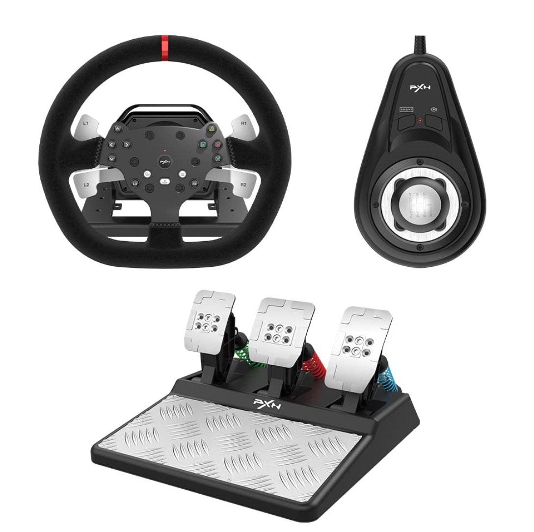PXN V10 Gaming Stuur met Pedalen & Shifter (Force Feedback), Games en Spelcomputers, Ophalen, Racestuur, Force feedback, Zo goed als nieuw