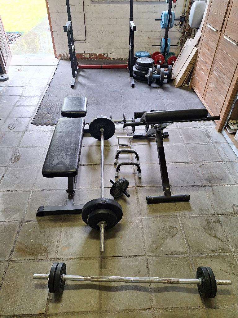 Complete homegym - alles in één keer mee - fitness set, Ophalen, Overige materialen, Benen, Gebruikt