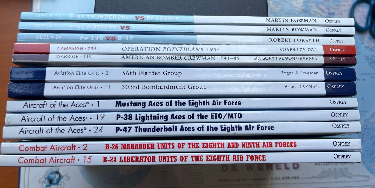 12 Osprey boeken USAAF WW2, Enlèvement, Comme neuf