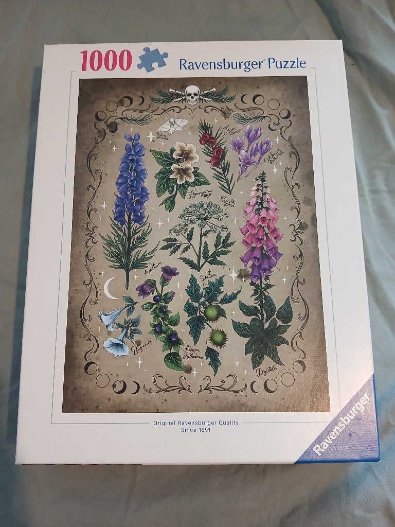 Ravensburger puzzel: 1000 stukken - Giftige planten, Ophalen, 500 t/m 1500 stukjes, Gebruikt, Legpuzzel
