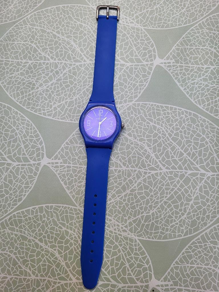 Merk Ascot : kinder horloge, Ophalen of Verzenden, Zo goed als nieuw, Blauw, Jongen of Meisje