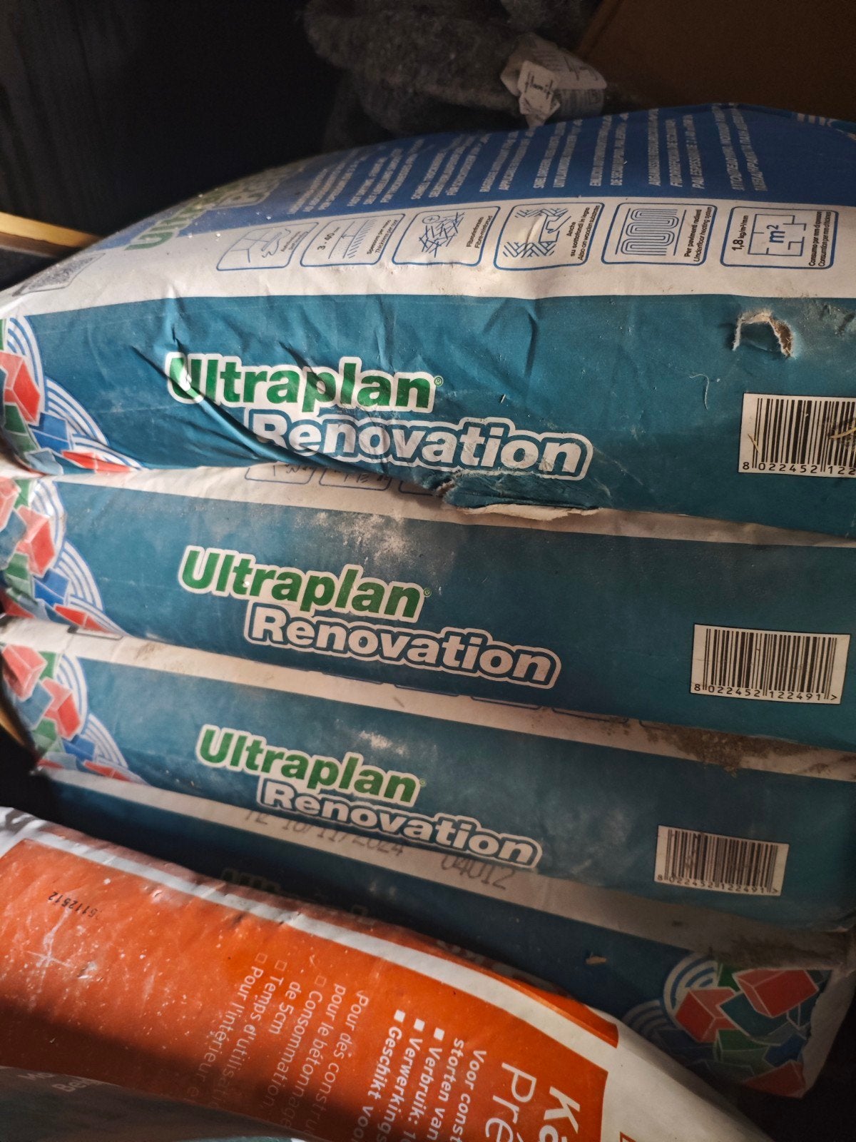 4 zakken Mapei Ultraplan Renovation egaline, Ophalen