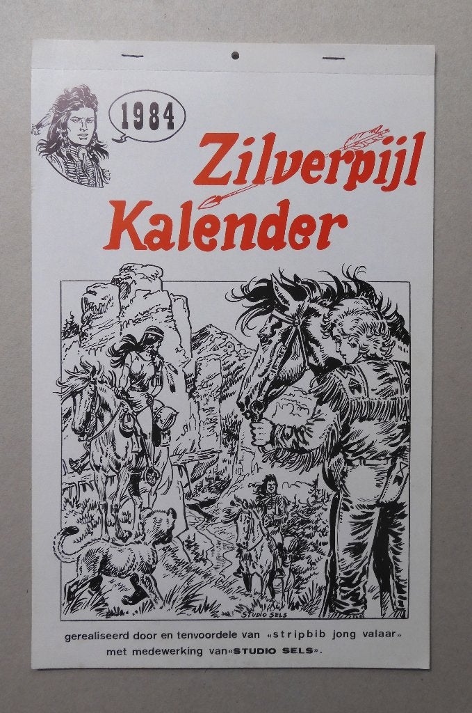Stripkalender- Zilverpijl - Frank Sels - Vlaams stripcentrum, Collections, Personnages de BD, Comme neuf, Image, Affiche ou Autocollant
