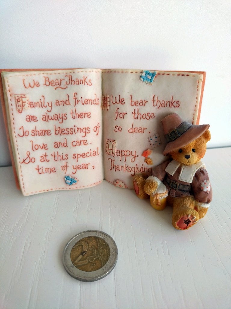 Cherished teddies - Thanksgiving, Collections, Ours & Peluches, Enlèvement ou Envoi, Comme neuf, Statue, Cherished Teddies