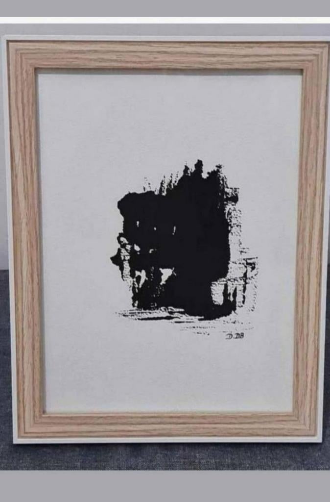 Uniek ingelijst schilderij 21×29,7cm, Ophalen