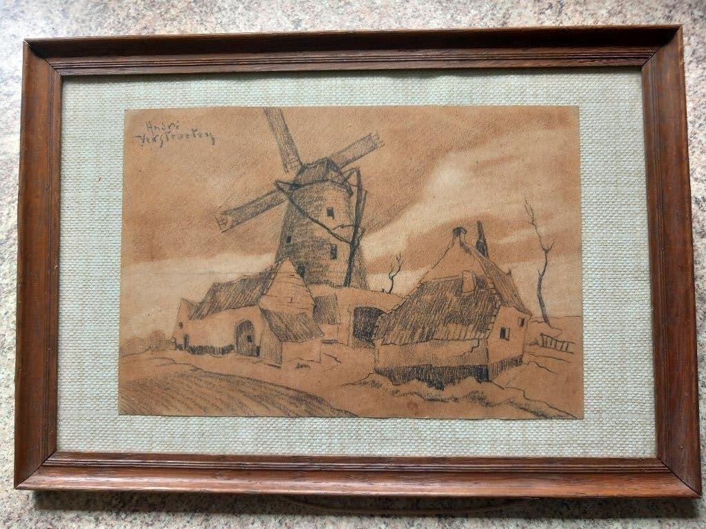 Dessin au fusain André Verstraeten, Enlèvement