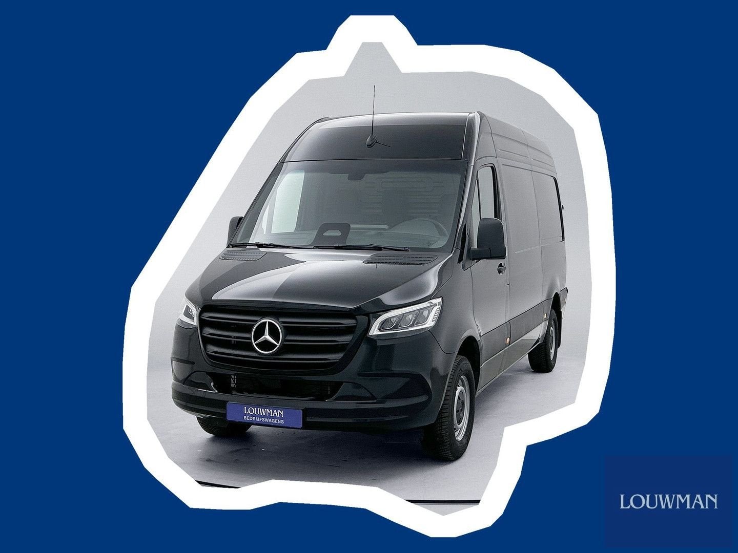 Mercedes-Benz Sprinter 317 CDI L2H2 Facelift Led 3500KG trek, Automaat, Zwart, Bedrijf, Diesel