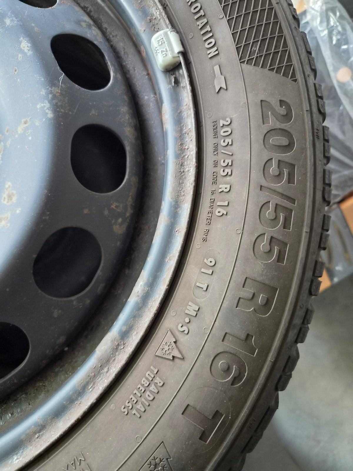 ContiWinterContact 205-55/16, Auto-onderdelen, Gebruikt, 16 inch, Band(en), Personenwagen