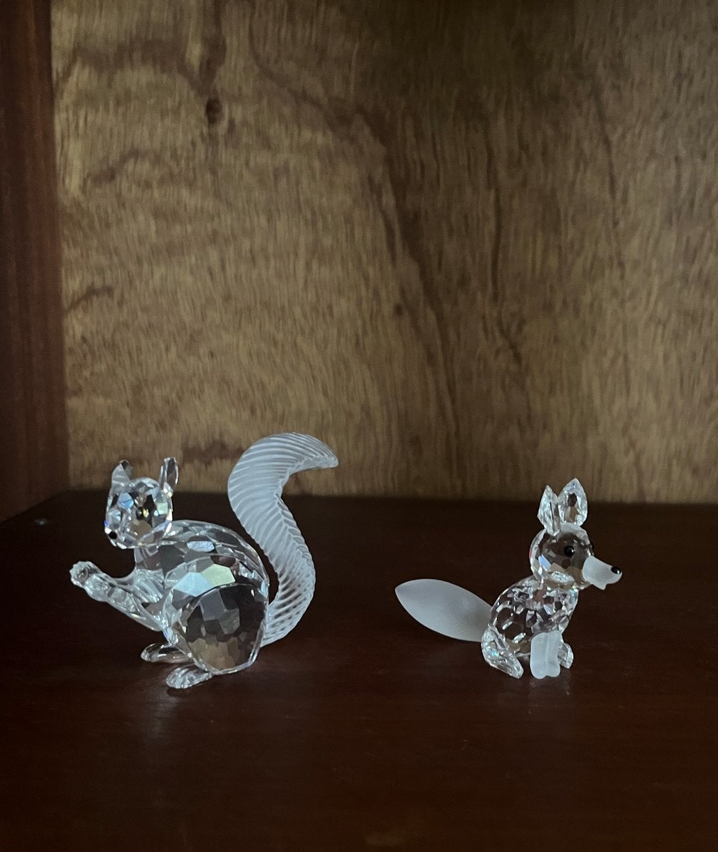 Swarovski Kristal Eekhoorn en Vos, Verzamelen, Swarovski, Ophalen, Zo goed als nieuw