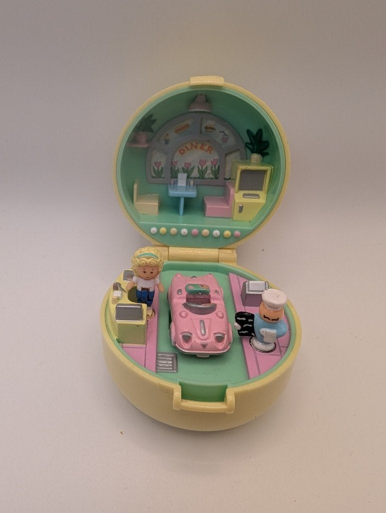 Vintage Bluebird Polly Pocket 50s Diner compleet 1991, Verzamelen, Ophalen of Verzenden, Gebruikt