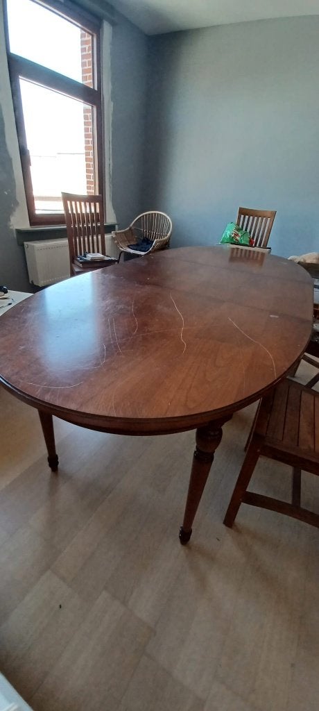 Tafel met verlengstuk, Huis en Inrichting, Tafels | Eettafels, Ophalen, Gebruikt, 100 tot 150 cm, 200 cm of meer