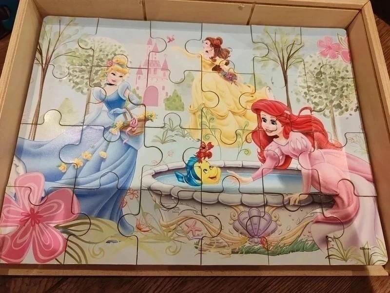 Disney prinsessen puzzels hout, Kinderen en Baby's, Speelgoed | Kinderpuzzels, 2 tot 4 jaar, 10 tot 50 stukjes, Ophalen of Verzenden