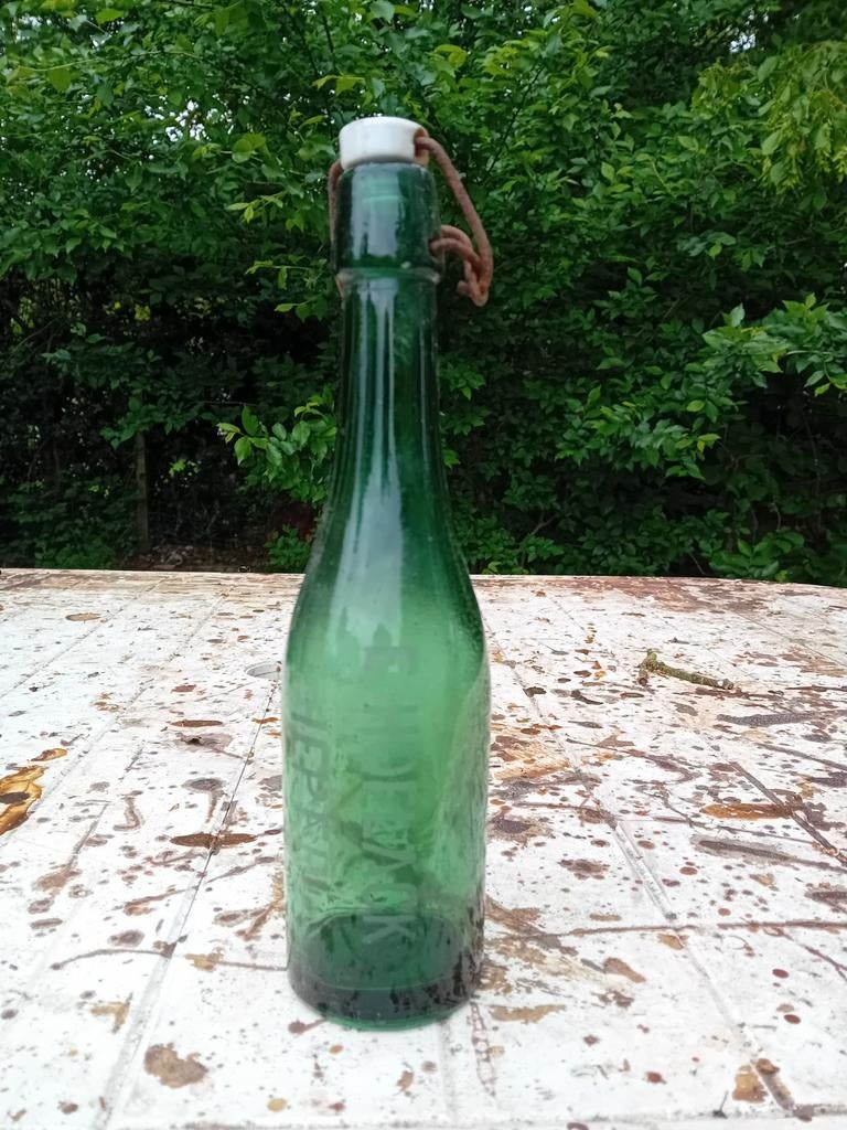 Oude bierfles brouwerij Du Miroir Emile Hoflack Ieper, Ophalen of Verzenden