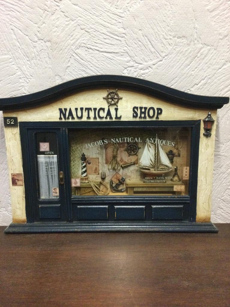 Nautische winkel, reliëfbord met raam, Verzamelen, Scheepvaart, Ophalen, Zo goed als nieuw, Zeilboot, Overige typen