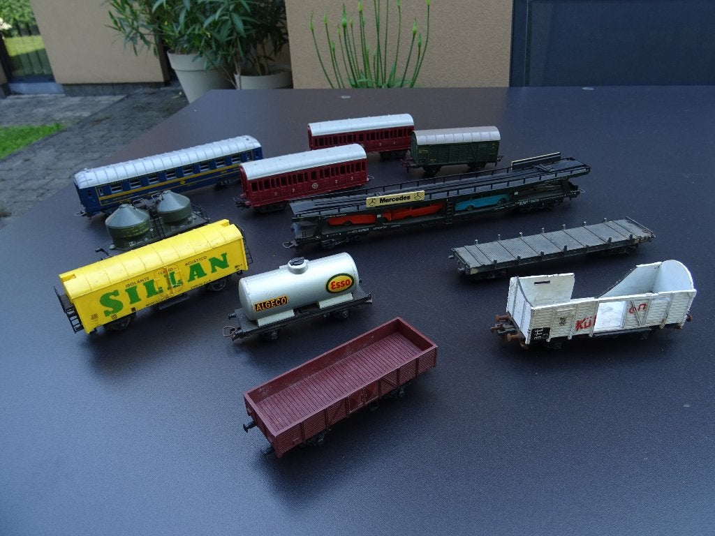 Lot goederenwagons met gebreken - HO, Overige merken, Gebruikt, Gelijkstroom, Wagon