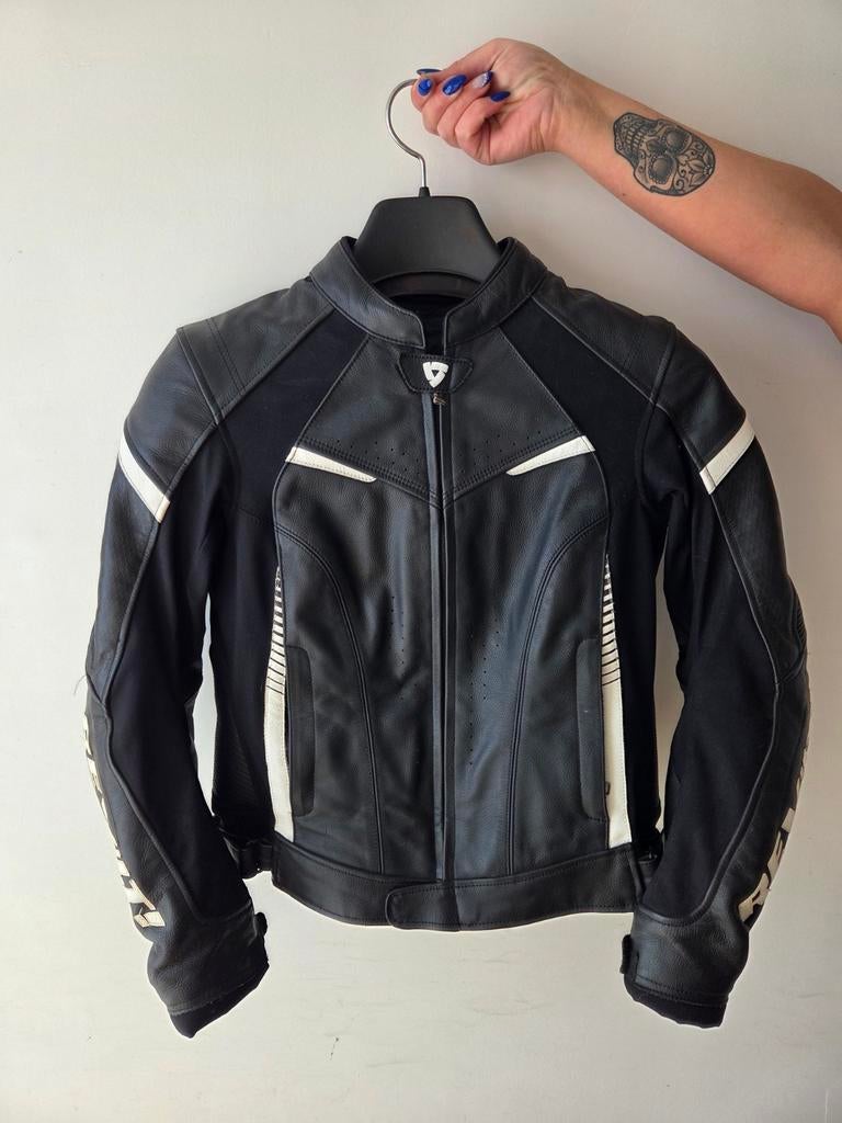 REVIT REV'IT Lederen dames motor jas (maat: 40), Motoren, Ophalen, Dames, Jas | leer